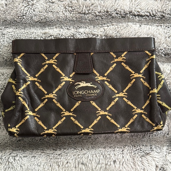 Longchamp Black and Gold Clutch Bag - Picture 4 of 12